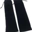 Palmhomee Pack of 12 3x10 Inch Velvet Drawstring Bags Gift Bag Velvet Pouch For Jewelry Wedding and Party Favor (Black)