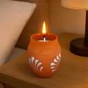 Nuanchu 12 Pcs Cantaritos De Barro Mexicanos Candles Mini 2 oz Mexican Candles Decorative Terracotta Clay Pottery Decorations Mexicanos Gifts for Cinco De Mayo Party Decorations(Elegant)