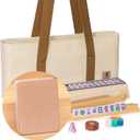 YMI American Mahjong Set, "Canyon Clay" - 166 Tiles with Beige Soft Case, Medium