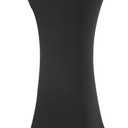 REDCAMP 24" Cocktail Table with Black Cover, Folding Round Bar Table Pub Table with Flip-Up Top for Parties Restaurant, 30" /45" Two Heights Adjustable