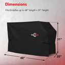 GrillTough Heavy Duty Griddle Cover for Outdoor Griddle, Fits 28 Inch Griddle Waterproof, Weather Resistant, UV & Fade Resistant with Adjustable Straps Flat Grill Cover, Black