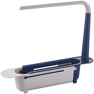 8 x Onwddarefy Sink Storage Rack, Updated Telescopic Sink Storage Rack, Prosperousk Sink Organizer (Blue)