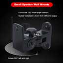 BS-218pro Universal Speaker Wall Mount for Small Speakers ,Vertical 120, Horizontal 180Adjustment,Hold up to 30lbs,Compatible with Bose, JBL, KEF, Klipsch, Sony & Others(2 Packs Black)