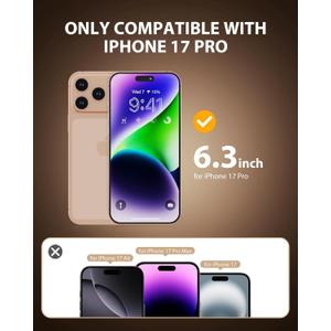 PDDKISS Compatible for iPhone 17 Pro Privacy Screen Protector 6.3 Inch, Purple Gradient Anti Spy Anti Blue Light HD Tempered Glass Easy Installation