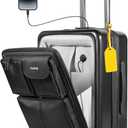 Carry On Luggage 22x14x9 Airline Approved 20 Inch Expandable Carry-On Luggage Suitcase with Wheels, Front Laptop Pocket, USB Charging Port, Spinner Wheels & TSA Lock, Black