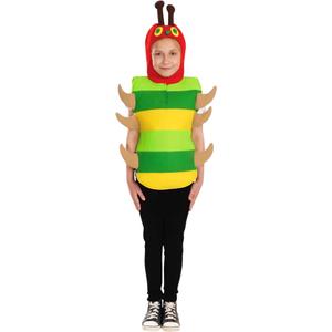 fun shack Caterpillar Costume Kids, Boys Caterpillar Costume, Book Characters Costumes for Kids (X-Large, Green)