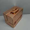 FRENESSA Makeup Case 11.8 Inch Makeup Organizer Case Large Cosmetic Box with Mirror Portable 3 Trays Travel Storage Box for Make Up Nail Tech Kits Cosmetology Case 3D Rose Gold Floral