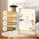 PPH-Sisy 8X10 Gold Frames Double Sided Acrylic Sign Holder Tabletop Picture Frames Vertical Display Stand for Photos Wedding School Home,Set of 6