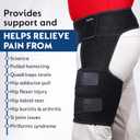 Hip Brace for Sciatica Pain Relief - Adjustable Neoprene Hip Brace for Women & Men with Thigh, Groin, Hamstring Compression Sleeve & SI Joint Support, Black