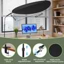 Office Cubicle and Desk Shade - Suitable for Cubicle to Block Light and Privacy Protection Cubicle Light Shield Black Diameter 52 inches，designed for sensitive workers.