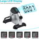 Mini Exercise Bike, himaly Under Desk Bike Pedal Exerciser Portable Foot Cycle Arm & Leg Peddler Machine with LCD Screen Displays