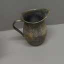 BIG FORTUNE Decorative Pitcher Vase Large Rustic Farmhouse Vase for Flowers Vintage Metal Milk Jug Vintage Decorative Pitcher Kitchen Decorations (Blue Gery Gold)