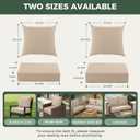Outdoor Chair Cushions, Waterproof & Fade Resistant Patio Cushions, 24*24+5.75/25*22.5"