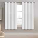 H.VERSAILTEX White Window Curtains 63 Inch Length Thermal Insulated Window Treatment Panel for Living Room Grommet Curtain Drape for Bedroom (1 Panel), 52" W x 63" L
