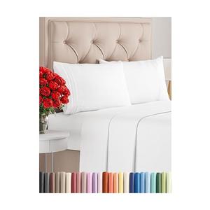 Queen Size Sheet - Comfy Breathable & Cooling Bed Sheets Set - Hotel Luxury Bedding for Women, Men, Kids & Teens - Deep Pockets, Easy Secure Fit, Soft and Wrinkle Free - Oeko-Tex - White