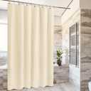 Barossa Design Beige Shower Curtain Liner - Premium PEVA, BPA & PVC Free, No Chemical Smell, Lightweight Standard Size Shower Curtain with 3 Magnets, Metal Grommets - Beige