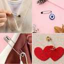 3 x 600 Pcs Safety Pins Assorted, 4 Sizes Large and Small Safety Pins for Clothes,Black Gold Silver Safety Pin Rust Resistant for Art,Crafts, Sewing and Jewelry Making