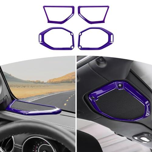 RT-TCZ for Jeep JL A Pillar Top Roof Speaker Trim Cover for Jeep Wrangler JL JLU Gladiator JT 2018-2023 Purple Interior Accessories 4pcs
