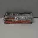 Aufworld Magnetic Spice Rack for Refrigerator, 4 Pack Magnetic Shelf, Fridge Magnet Organizer with Moveable 8 Hooks, Magnetic Fridge Shelf for Kitchen Organization and Storage (4 Pack)