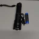 KINGCAESAR Flashlights High Lumens Rechargeable - 90,000 Lumens, Super Bright Flash Light with 5 Modes, IPX7 Waterproof Powerful LED Flashlight for Home, Outdoor Activities (Black)