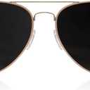 grinderPUNCH Polarized Classic Aviator Sunglasses Fashionable Lightweight Sunglasses for Men UV Protection (Metal Rose Gold Frame/Black Lens)