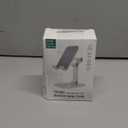 OCYCLONE Phone Stand, Adjustable Height and Angle Foldable Cell Phone Stand Holder for Desk, Taller iPhone Stand Compatible with 4.7"-13" Smartphones iPad Tablet, Beige