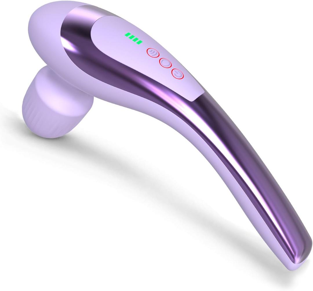 Personal Vibrating Handheld Massager-Cordless Rechargeable Electric Mini Hand Held Portable Seven Massage Wand for Full Body