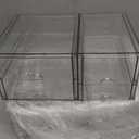 Prsildan Acrylic Drawer Makeup Organizer with 6 Drawers (Not for Baby Bottle), Set of 2 Office Desk Organizers Accessories, Clear Stackable Storage Drawers for Vanity, Craft (Largest Drawer 4" Tall)
