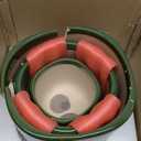 KERUITA Ceramic Plant Pots Set of 3 – Square Indoor Planters with Drainage Hole, Mesh Pad & Stopper – Decorative 5/7/9 Inch Flower Pots for Home Office-Green