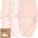 Baby Swaddle Sleep Sacks with Zipper - 3-Pack Swaddles for Newborns 0-3 Months, Infant, Baby Girls, Boys, Soft & Durable Newborn Sleep Sack,Easy Diaper Change Swaddling Blanket(Angelic)