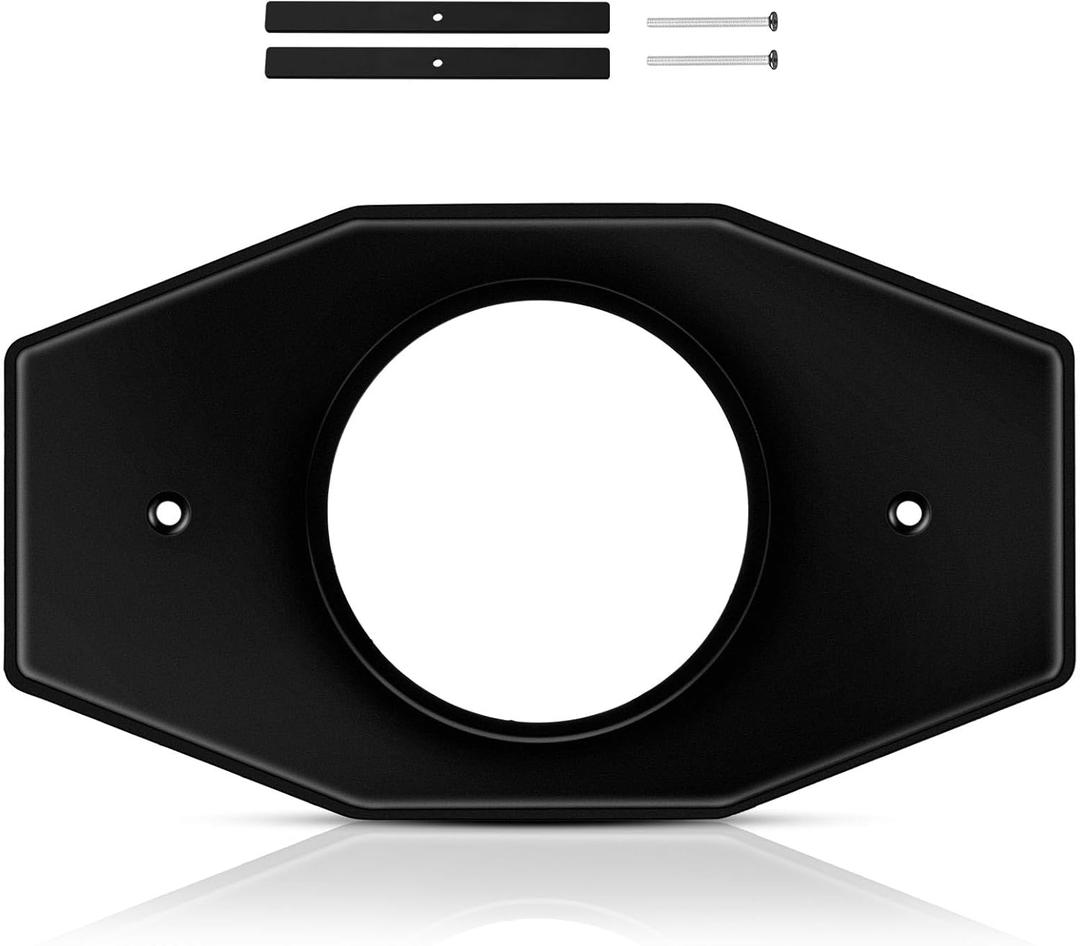 Tandefio 1 Set One Hole Remodel Plate Compatible with Moen Renovation Shower Cover Plate Compatible with Delta Tub Valve for 2 Handle or 3 Handle Shower Updates (13" X 7.5",Matte Black)