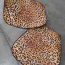 Leopard Print Windshield Sun Shade Foldable 2pcs Cheetah Car Front Window Sunshade Blocks UV Rays Portable Sun Visor Sun Shield Car Interior Accessiores Universal (one size)