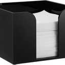 Sumnacon Square Acrylic Napkin Holder - Stylish Black Cocktail Napkin Holders for Table Countertop Kitchen, Decorative Napkin Dispenser Tray for Wedding Party Restaurant Office Hotel, 4 Inch Height