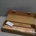 Zeerobee Wood Curtain Rods for Windows 66 to 120, 1 Inch Heavy Duty Drapery Rods with Imitation Wood Grain Leaf Pattern Finials, Indoor/Outdoor Modern Curtain Pole, 32"-120", Brown