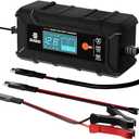 DC HOUSE 5A Battery Charger, 12V Smart Lithium Battery Charger for LiFePO4 & Lead Acid, Trickle Charger Maintainer and Desulfator for Car, Motorcycle, Automotive Batteries