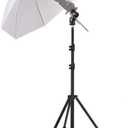Selens Photo Umbrella Kit 33"/84cm White Soft Umbrella with Light Stand and Metal Flash Bracket Mount for Portrait Photography , Studio and Video Lighting