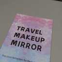 YEKKOPT Travel Makeup Mirror with Lights, Portable Small Beauty LED Vanity Mirror with Lights, 1200mAh Battery, Dimmable Touch Screen, Tabletop Folding Compact Mirror,Women Gift