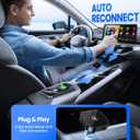 Teeran 2 in 1 Wireless CarPlay and Android Auto Adapter, Easy Setup Plug and Play, Fast Seamless Use Supports 1000+ Cars with Built-in Wired Car Play/Android Auto Compact Sleek Design Car Adapter