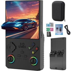 RegiisJoy 2025 New Upgraded V40 Max Handheld Game Console, 40000 Games 4 inch IPS Screen Retro Gaming Console, 256G 4000mAh Portable Mini Pocket Handheld Emulator Open Source Linux System (Black)