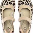 Women's Mary Jane Flats - Knit Ballet Shoes with Wide Toe Box & Round Toe, Comfortable Slip-On Dressy Casual Office Flats for Women, Size 10
