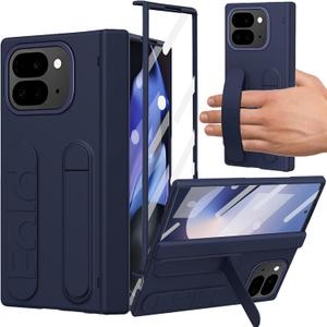 for Google Pixel 9 Pro Fold Case with Wrist Strap, All-Inclusive Hand Strap Case with Kickstand Hinge Protection Screen Protector Raised Edge Protective Cover for Google Pixel 9 Pro Fold Blue for Google Pixel 9 Pro Fold Case with Wrist Strap, All-Inclusive Hand Strap Case with Kickstand Hinge Protection Screen Protector Raised Edge Protective Cover for Google Pixel 9 Pro Fold Blue