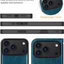 OCASE for iPhone 17 Pro Max Detachable Wallet Case with Card Holder, 2 in 1 PU Leather Flip Folio with RFID Blocking Stand Wrist Strap Shockproof Phone Cover 6.9 Inch 2025, Peacock Blue