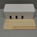 Cable Management Box by Baskiss, 12x5x4.5 inches, Wood Lid, Wire Organizer for Desk TV Computer USB Hub System to Cover and Hide & Power Strips & Cords