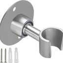 BokWin Stainless Steel Shower Head Holder, 360 Adjustable Handheld Bathroom Shower Head Bracket, Metal Shower Spray Holder Wall Mount, Brushed SUS 304 Steel Holder (Screw Installation)