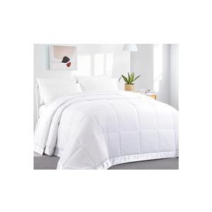 HOMBYS Down Alternative Blanket Oversized King 120x120 for All Season, Lightweight Quilted White Bed Blanket with Satin Trim,Reversible Soft Microfiber Quilted Blanket