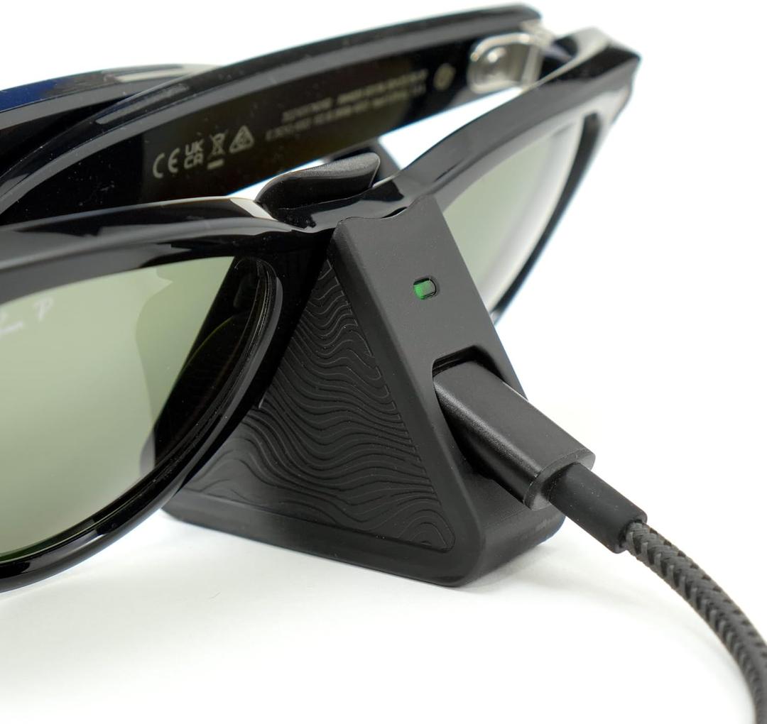 Charging Stand Compatible with Ray-Ban Meta Wayfarer and Headliner Smart-Glasses with USB-C, Black