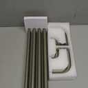 Antique Silver Double Curtain Rods for Windows, USFOOK Blackout Wrap Around Curtain Rods 32 to 58 Inch, 6/8 Inch Room Darkening Curtain Rod Set, Decorative Drapery Rods for Home