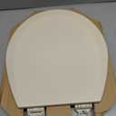 Bemis 500EC Durable Wood Toilet Seat with Easy Clean Hinges, Made in USA, Round, Bone