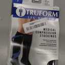 Truform 20-30 mmHg Compression Stockings for Men and Women, Knee High Length, Closed Toe, Black, Medium (Medium (1 Pair))