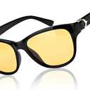 LVIOE Night Driving Glasses for Women with Polarized Anti Glare Yellow Lens, Classic Designer Sun Glasses UV Protection